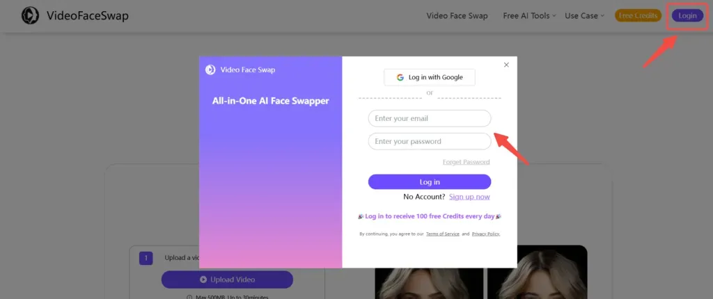 Enter the Site and Log In VideoFaceSwap Enter the Site and Log In VideoFaceSwap