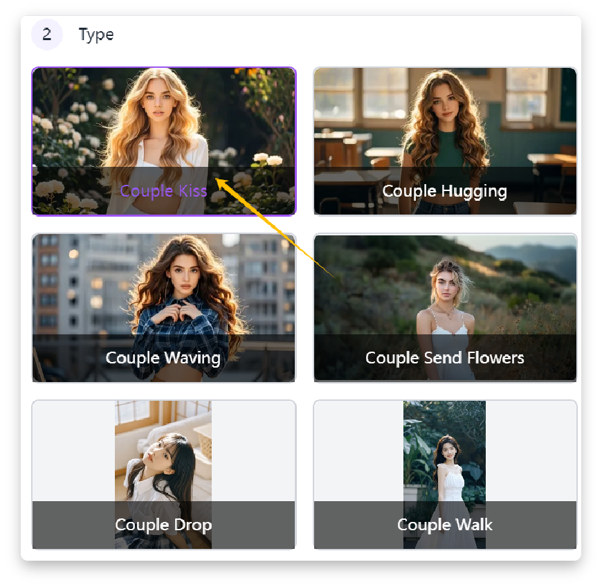 Select a Couple Scene Type