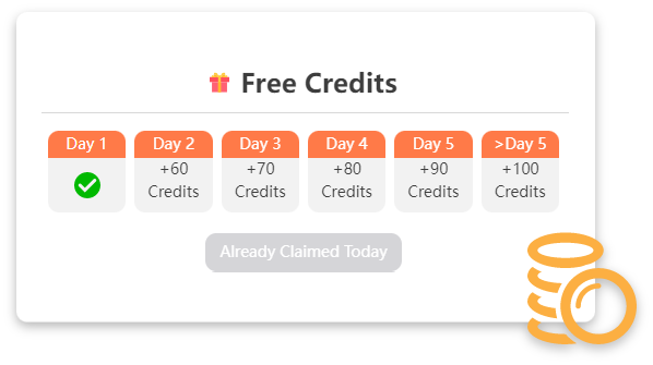 Incentive Prize: Earn credits by clocking in for free