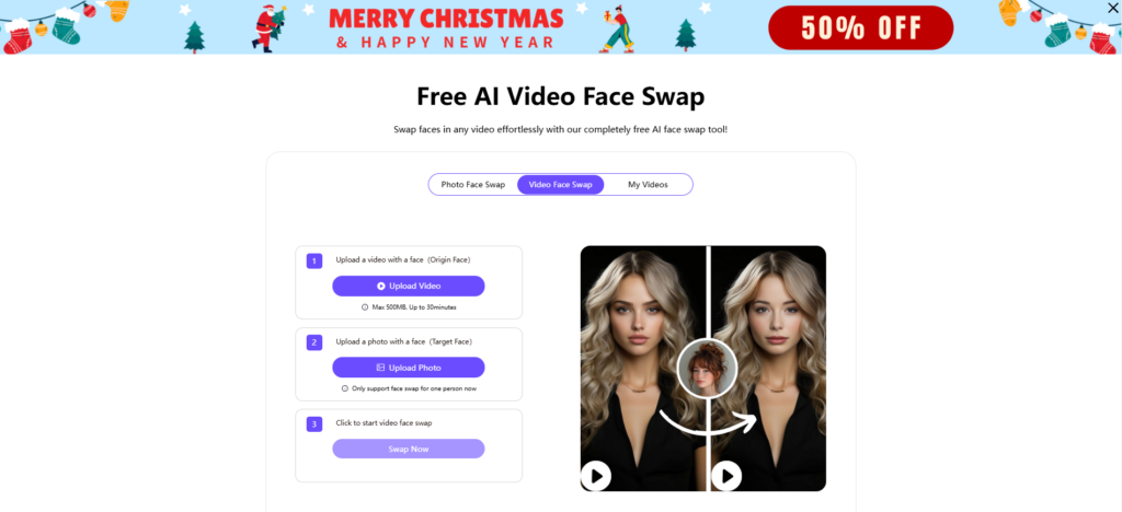 VideoFaceSwap-Free Unlimited Face Swap