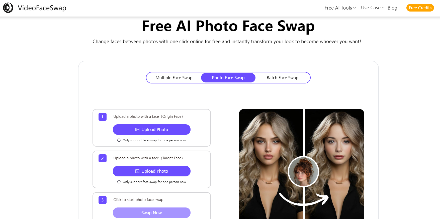 What is VideoFaceSwap's Face Swap Feature?