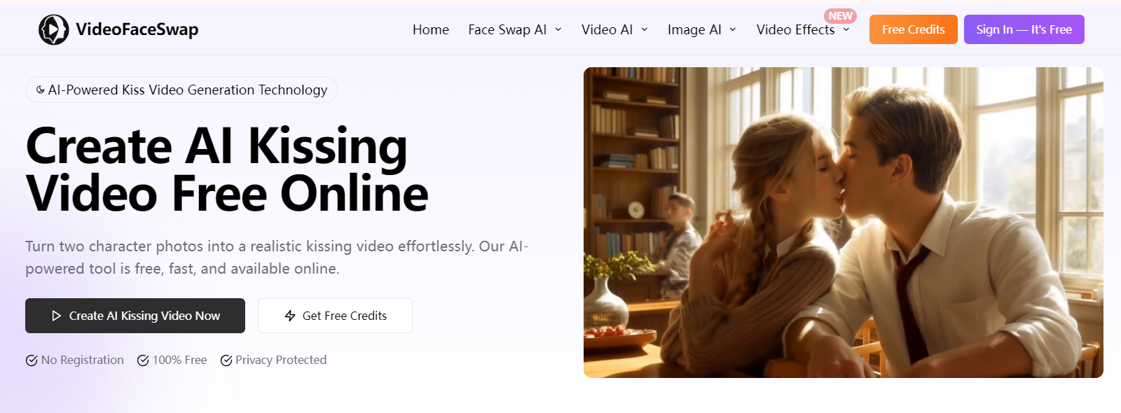 AI Kissing Video Generator-videofaceswap