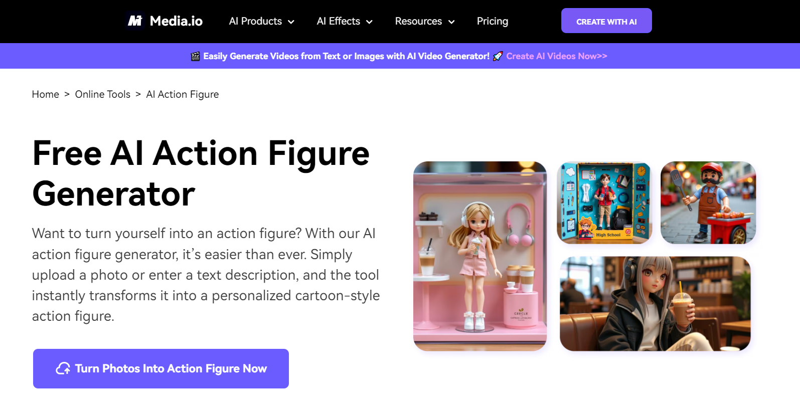 Top 5 Tools to Create AI Action Figures - Media.io