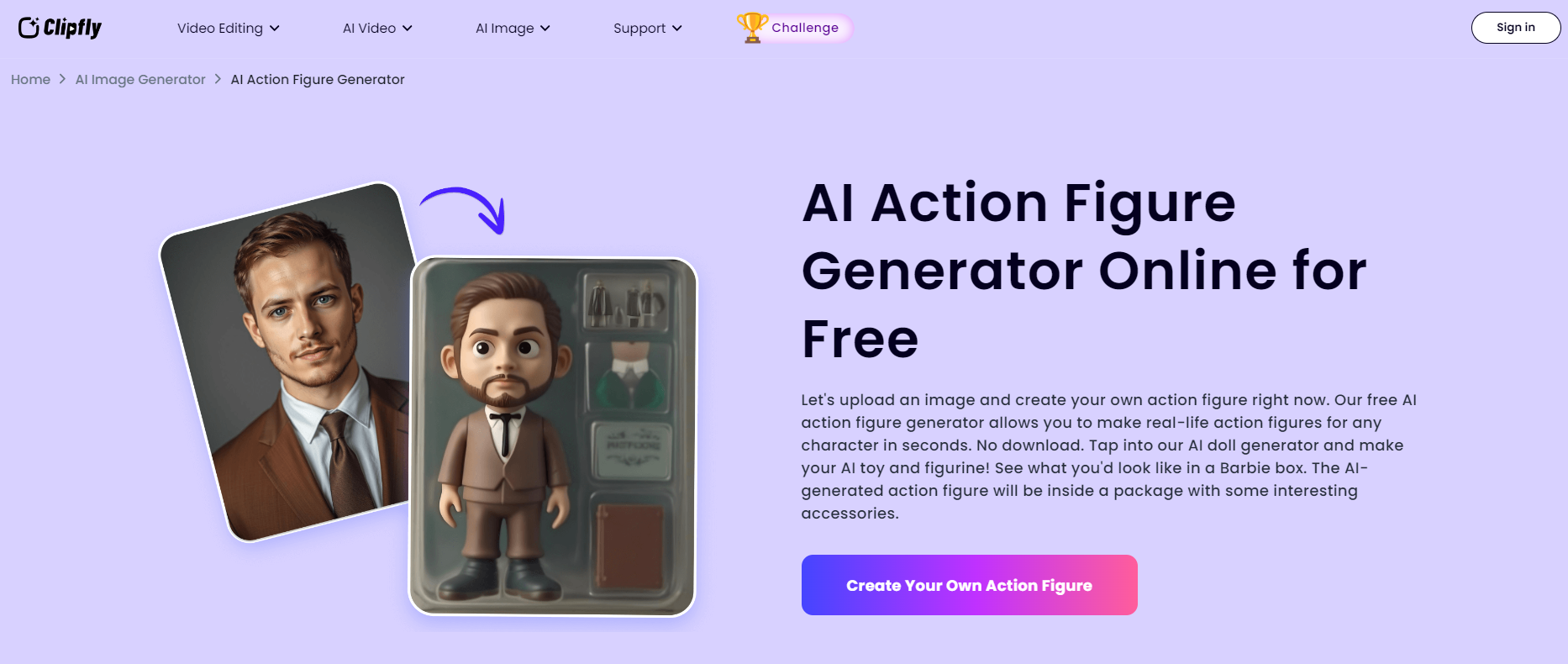 Top 5 Tools to Create AI Action Figures - Clipfly