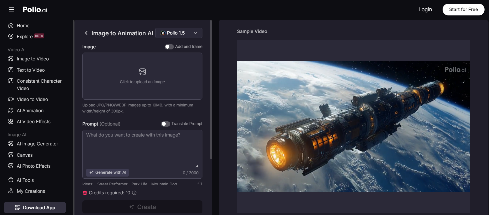 Free AI Picture Animation Tool-pollo
