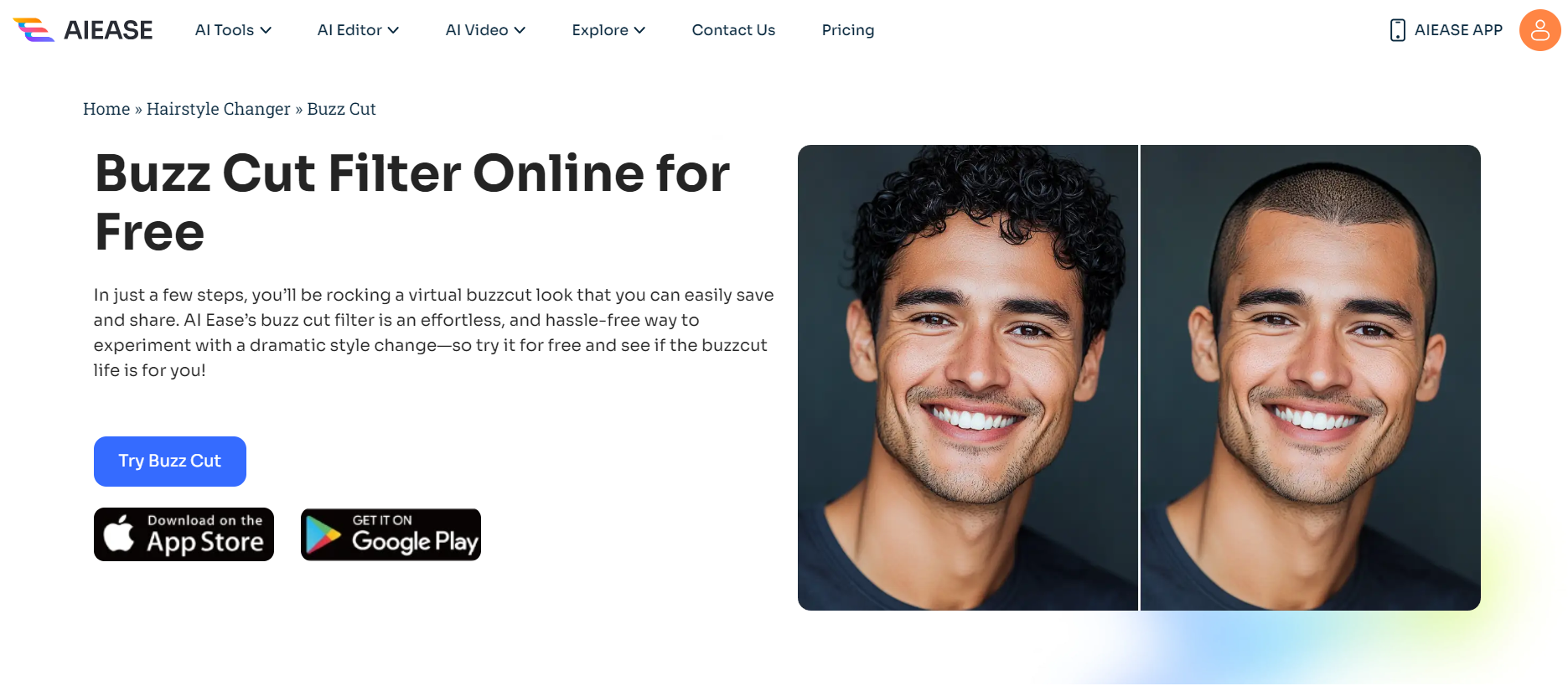 Best AI Buzz Cut Filter Tool-ai ease