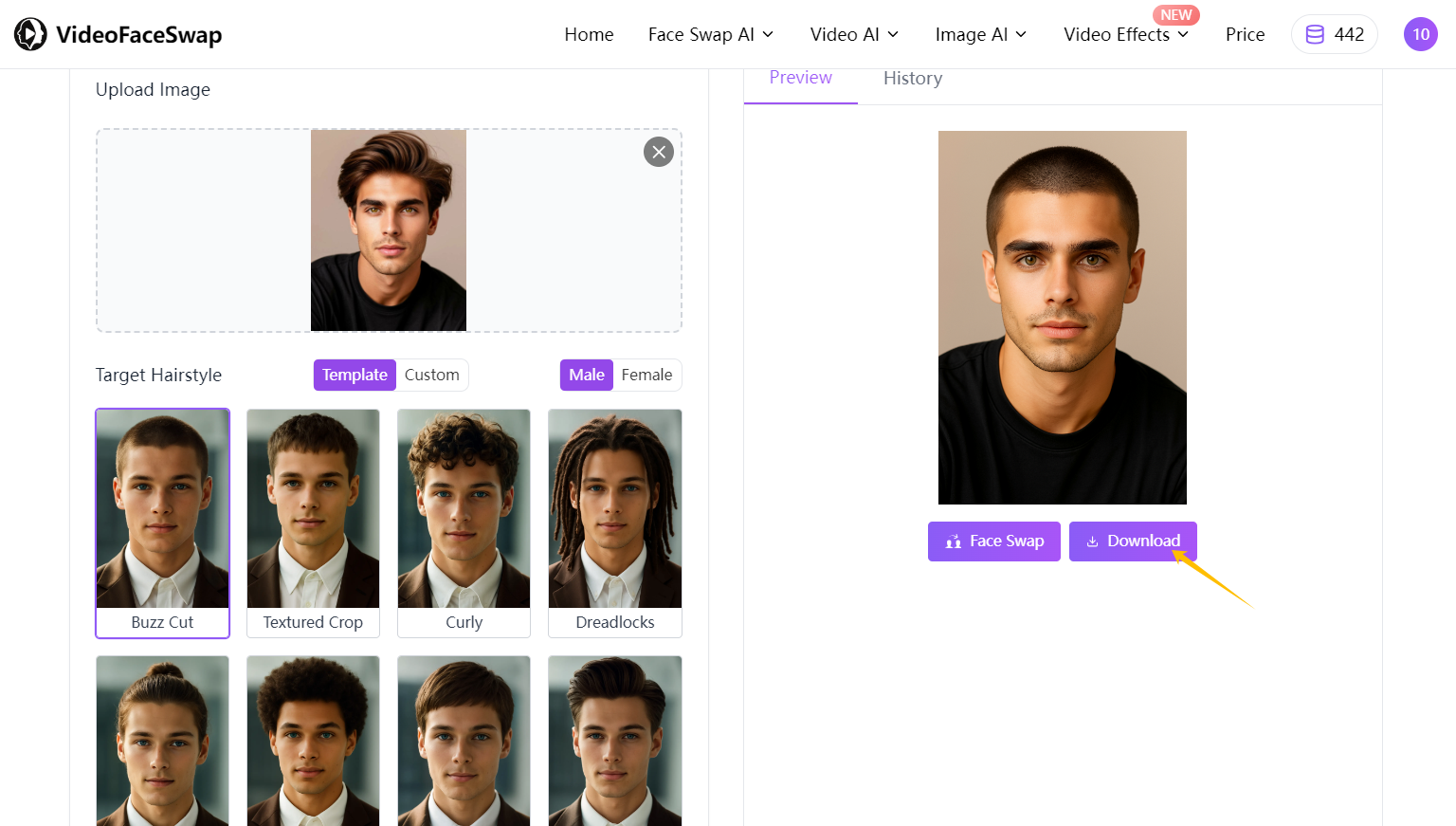 How to Use the AI Buzz Cut Filter Tool-step 3